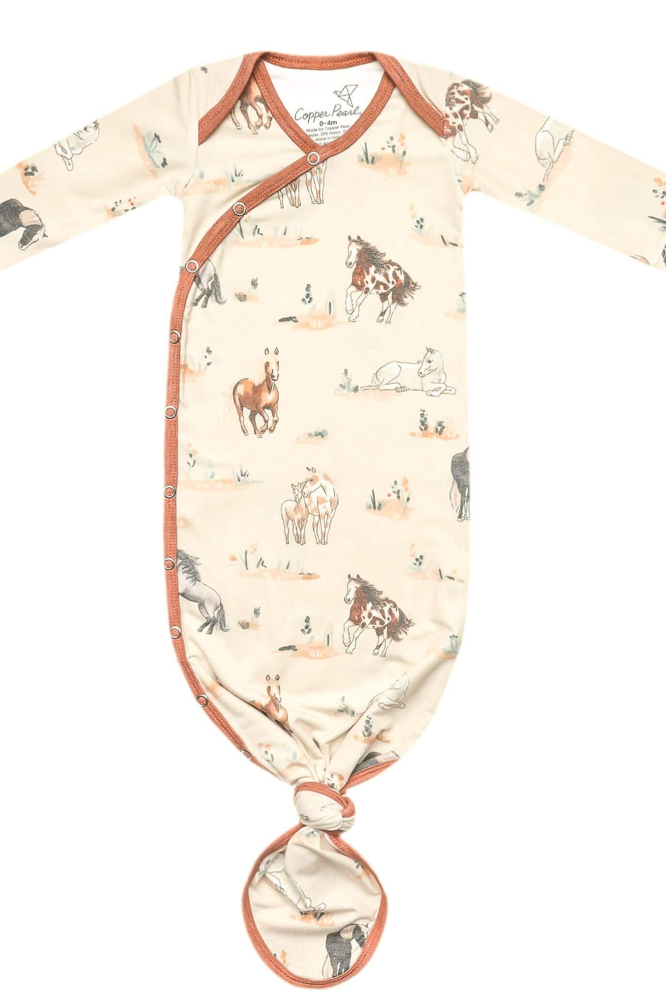 Copper Pearl: Newborn Knotted Gown - Montana-12- Baby/Kids/Men-Copper Pearl-Usher & Co - Women's Boutique Located in Atoka, OK and Durant, OK