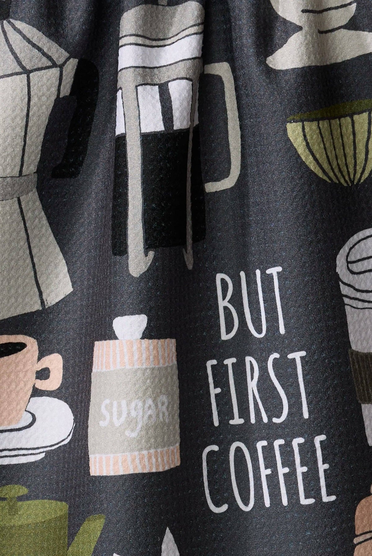 But First, Coffee Tea Towel-Kitchen Textiles-Geometry-Usher & Co - Women's Boutique Located in Atoka, OK and Durant, OK