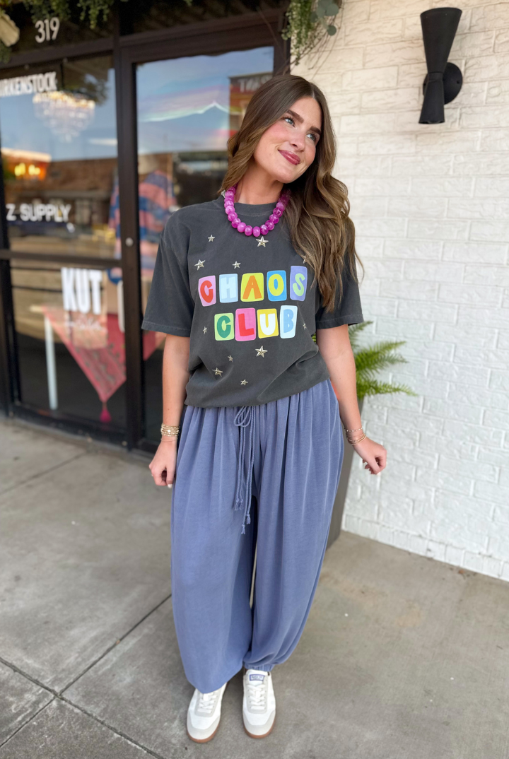 Chaos Club Tee-1- Tops-Etta + East-Usher & Co - Women's Boutique Located in Atoka, OK and Durant, OK