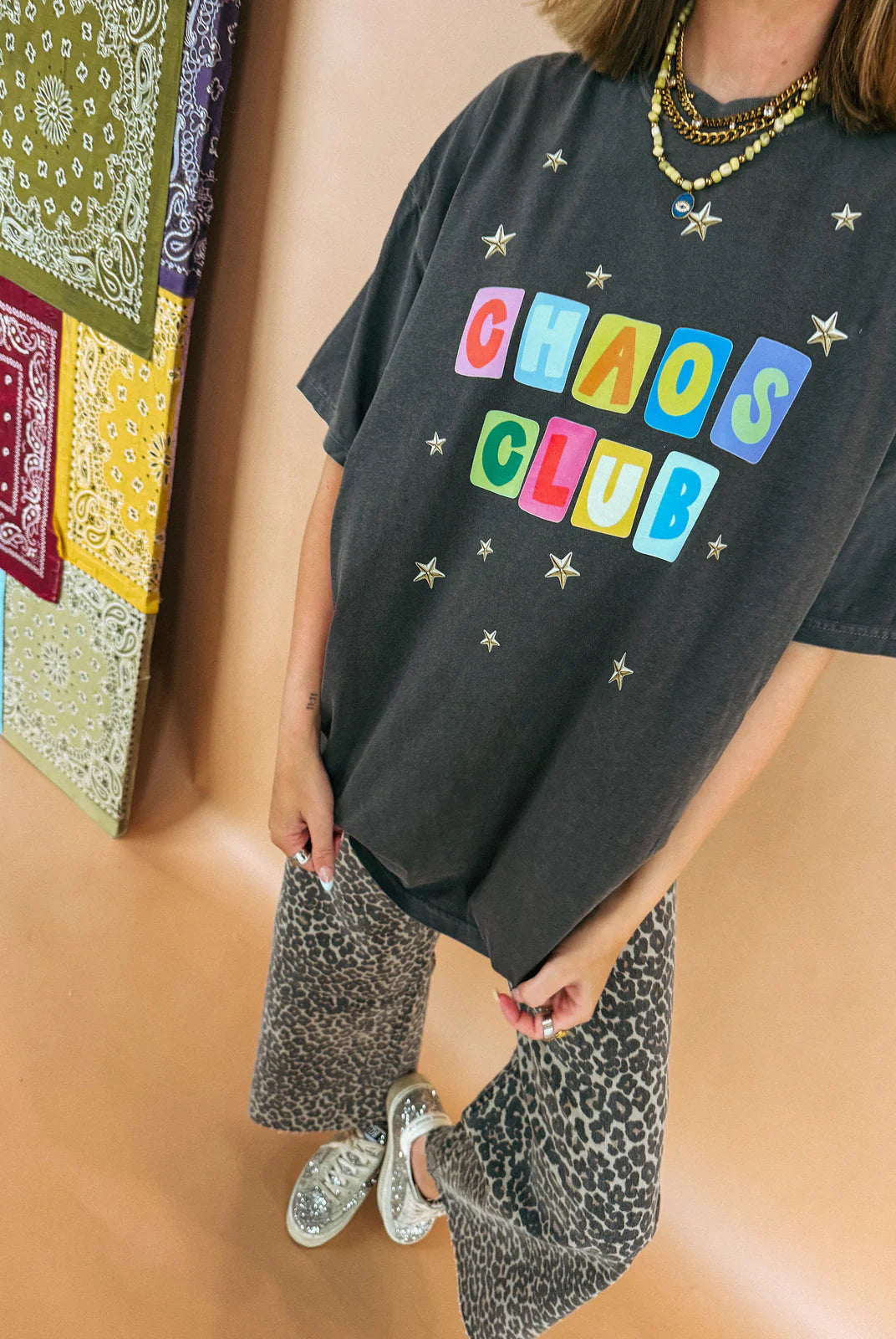 Chaos Club Tee-1- Tops-Etta + East-Usher & Co - Women's Boutique Located in Atoka, OK and Durant, OK