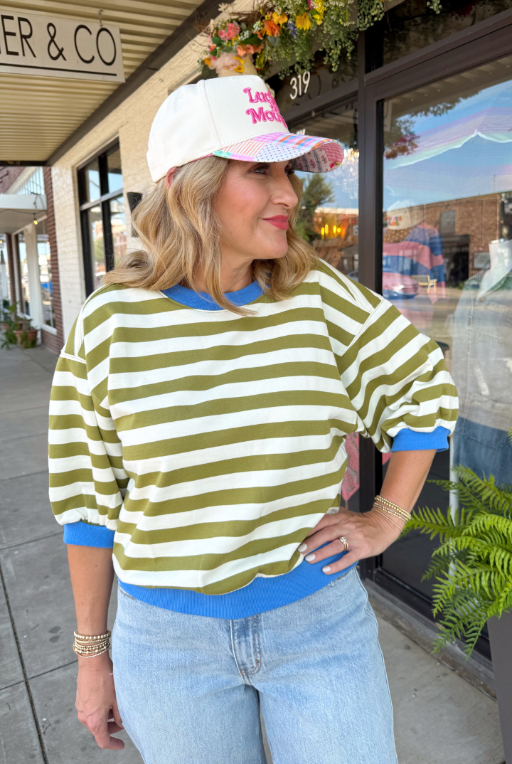 Circa Stripe Top-1- Tops-Glam-Usher & Co - Women's Boutique Located in Atoka, OK and Durant, OK