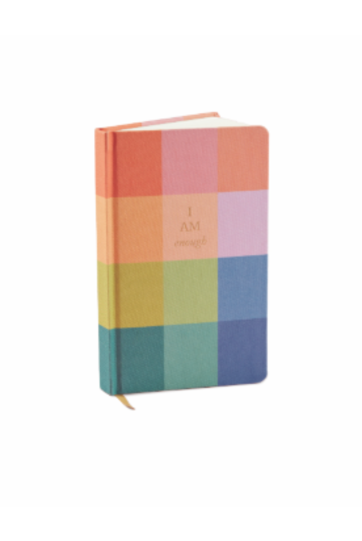 Cloth Journal-Rainbow Check-11- Gift/Home-Designworks-Usher & Co - Women's Boutique Located in Atoka, OK and Durant, OK