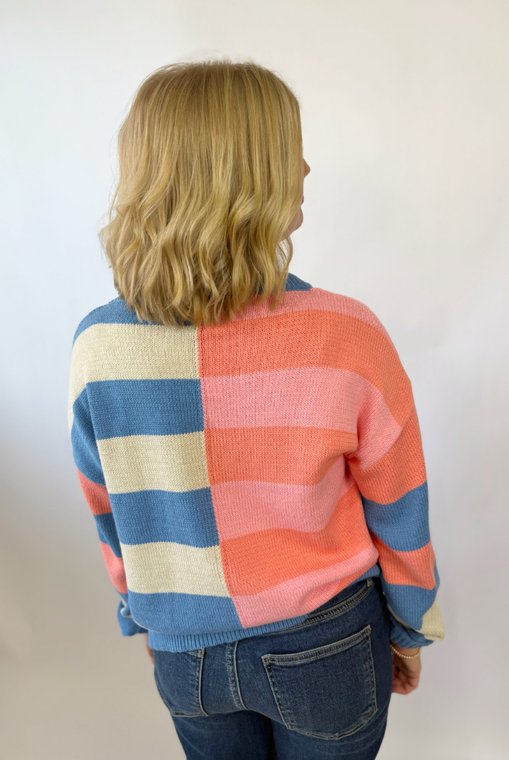 Split Personality Sweater-1- Tops-Cozy Co.-Usher & Co - Women's Boutique Located in Atoka, OK and Durant, OK