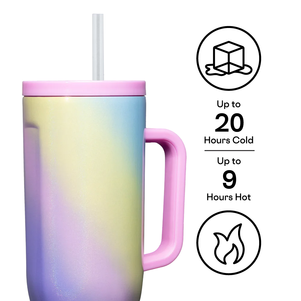 Corkcicle: Cruiser 40 oz-Rainbow Unicorn-11- Gift/Home-CORKCICLE-Usher & Co - Women's Boutique Located in Atoka, OK and Durant, OK