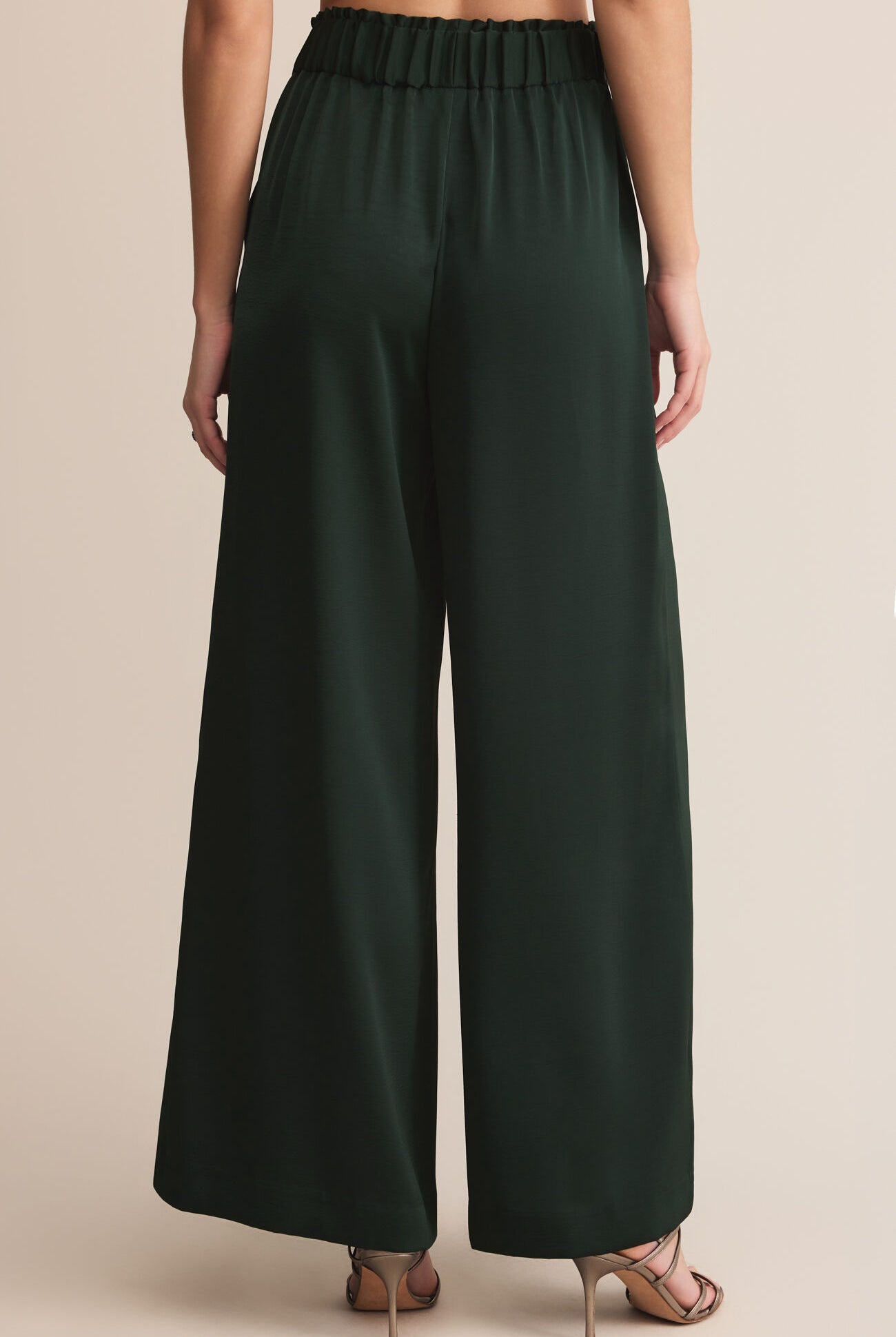Z SUPPLY: Isolde Satin Pant-Garland Green-4- Bottoms-Z SUPPLY-Usher & Co - Women's Boutique Located in Atoka, OK and Durant, OK