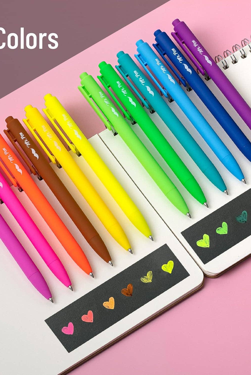 Cute 12-Pack Retractable Gel Pens with Colored Ink-11- Gift/Home-Mr. Pen-Usher & Co - Women's Boutique Located in Atoka, OK and Durant, OK