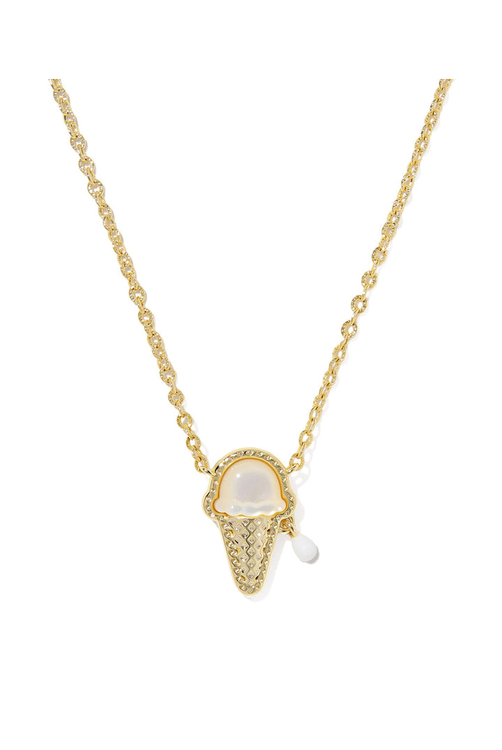Kendra Scott: Ice Cream Necklace - Gold Ivory Mother of Pearl-7- Jewelry-Kendra Scott-Usher & Co - Women's Boutique Located in Atoka, OK and Durant, OK