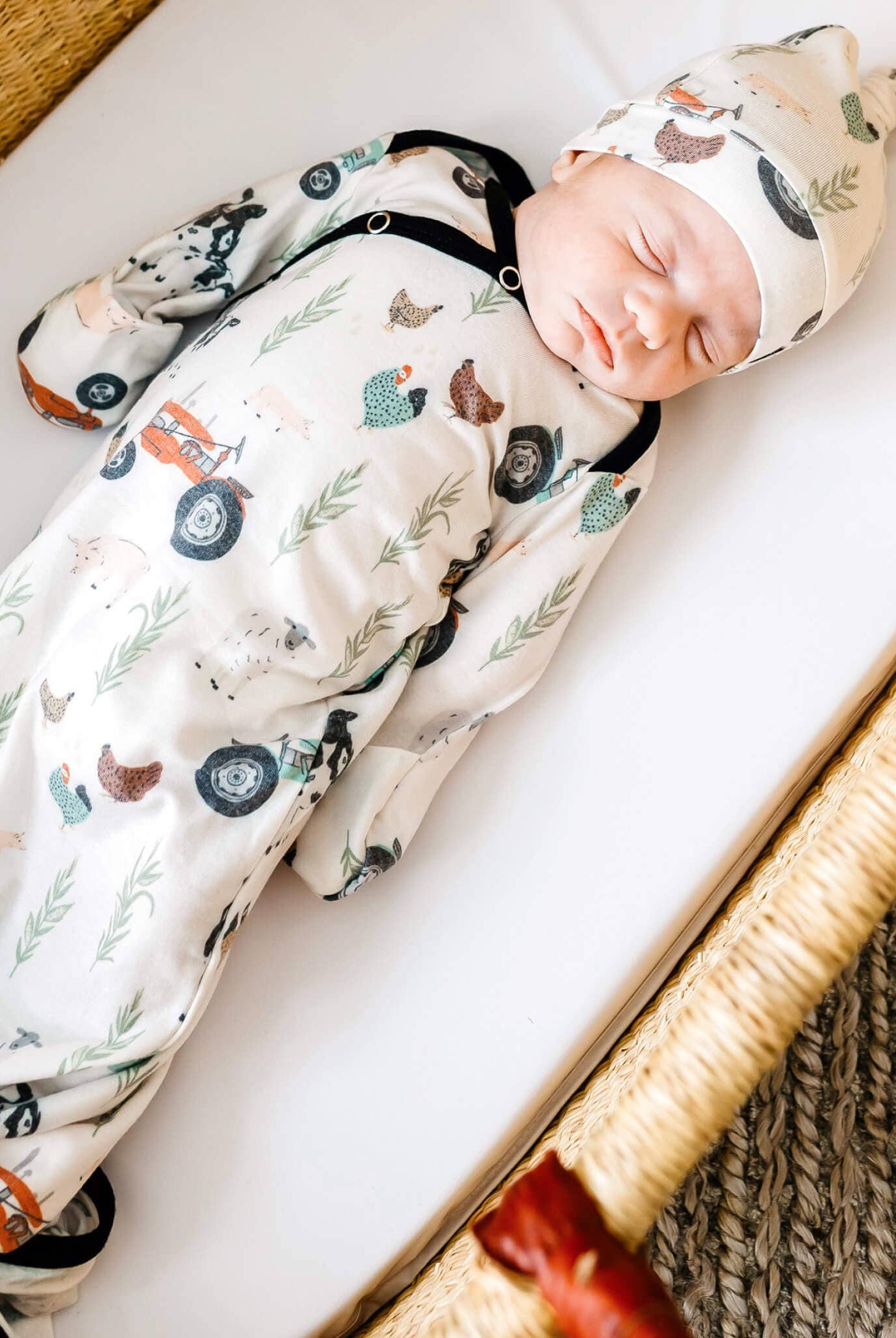 Copper Pearl: Newborn Knotted Gown - Jo-12- Baby/Kids/Men-Copper Pearl-Usher & Co - Women's Boutique Located in Atoka, OK and Durant, OK