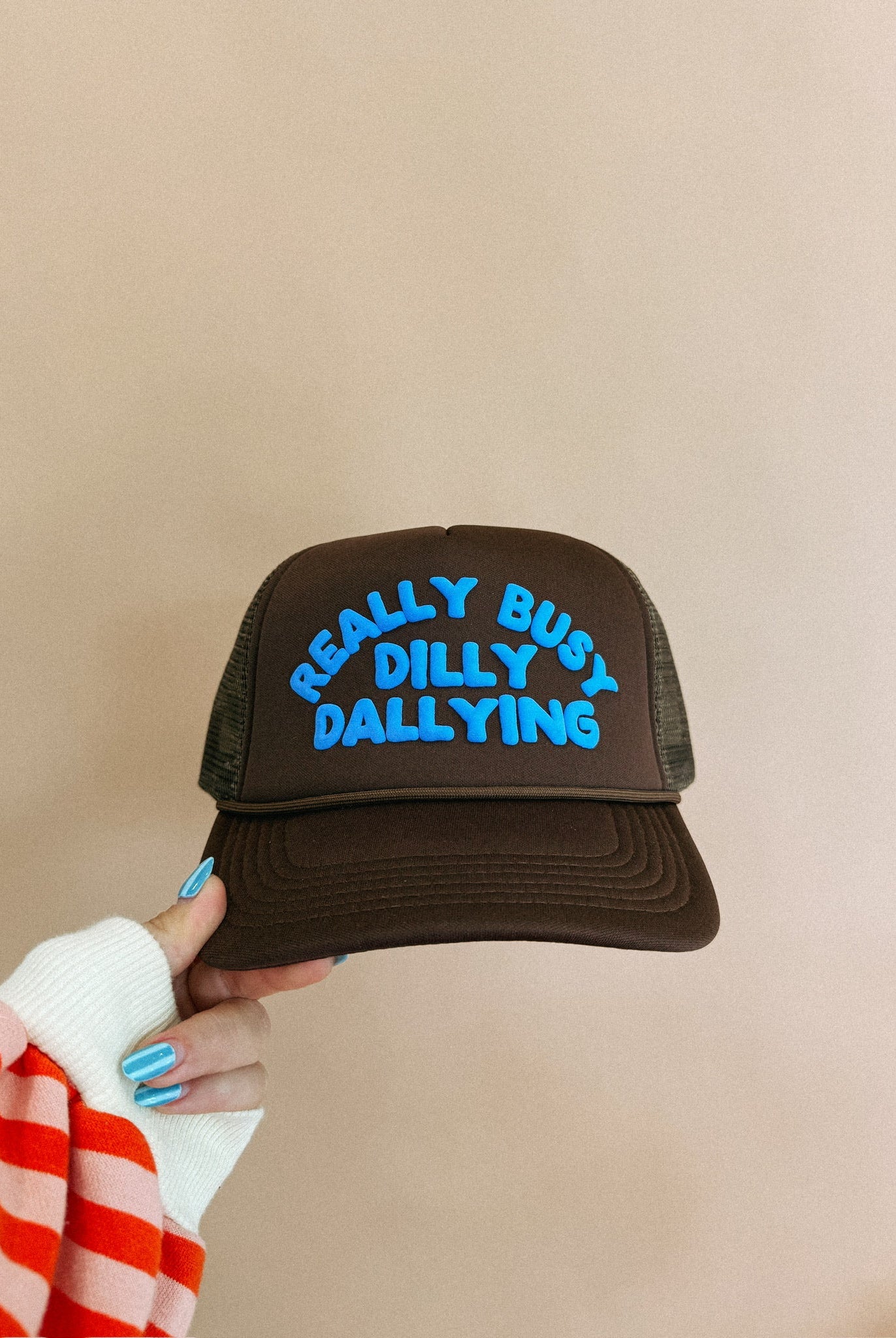 Dilly Dallying Trucker Hat-Brown-8- Accessory-Etta + East-Usher & Co - Women's Boutique Located in Atoka, OK and Durant, OK