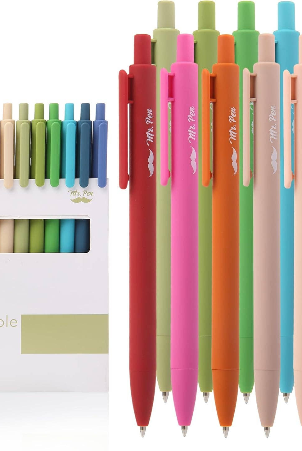 Cute 12-Pack Retractable Gel Pens with Colored Ink-11- Gift/Home-Mr. Pen-Usher & Co - Women's Boutique Located in Atoka, OK and Durant, OK
