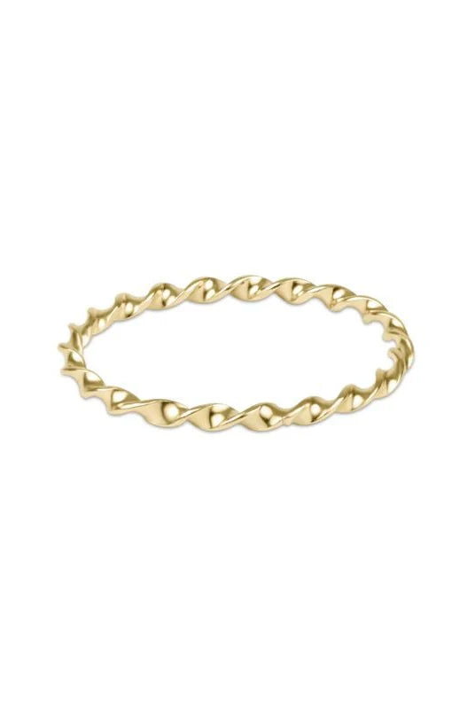 enewton: Classic Gold Twisted Thin Band Ring-7- Jewelry-ENEWTON-Usher & Co - Women's Boutique Located in Atoka, OK and Durant, OK