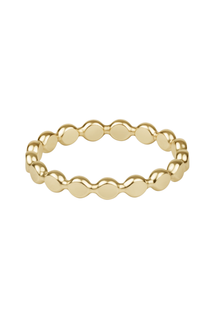 enewton: Classic Gold 2.5mm Beaded Disk Ring-7- Jewelry-ENEWTON-Usher & Co - Women's Boutique Located in Atoka, OK and Durant, OK