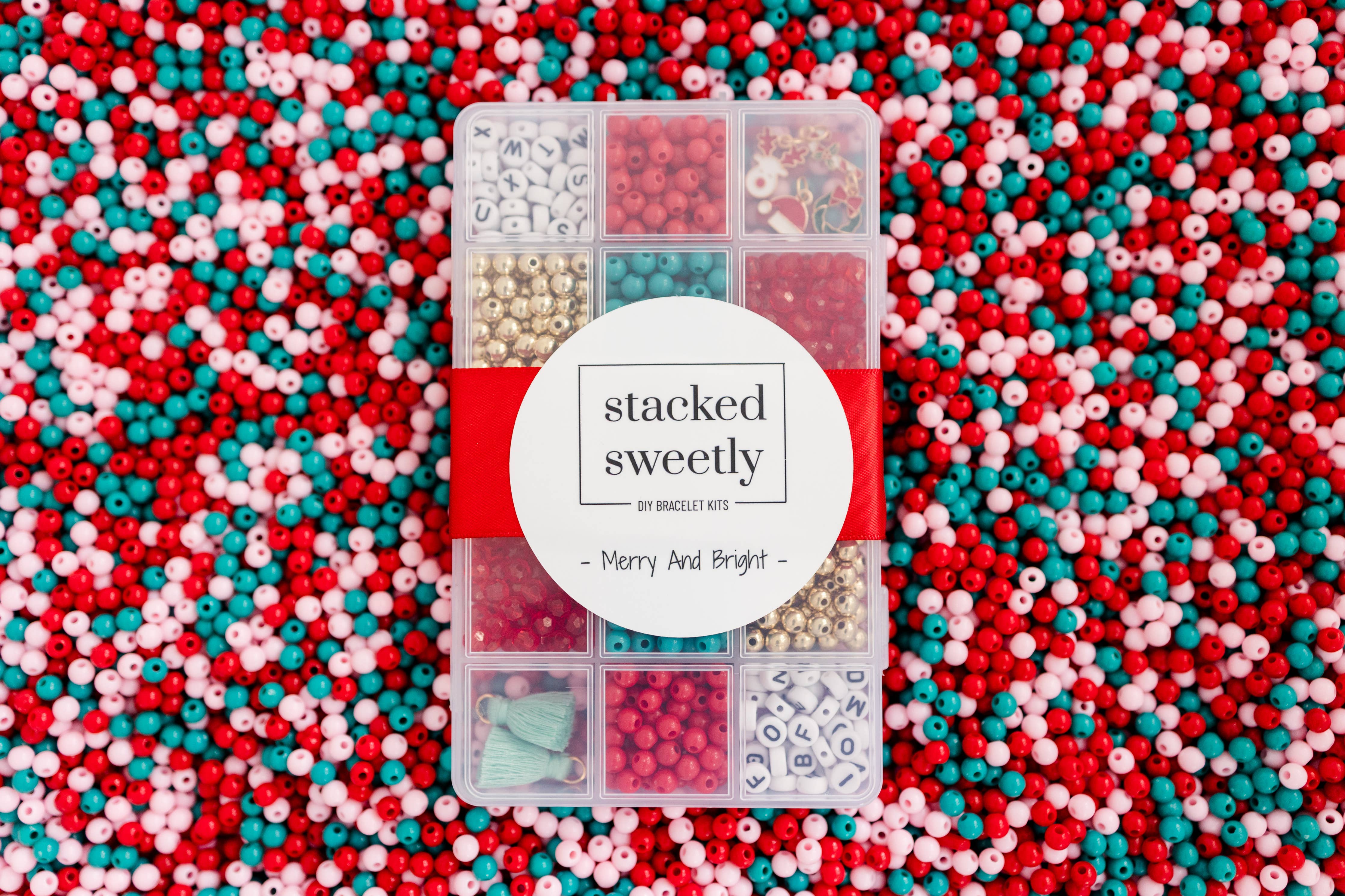 Christmas Merry & Bright Stretchy Bracelet Kit-11- Gift/Home-Stacked Sweetly-Usher & Co - Women's Boutique Located in Atoka, OK and Durant, OK