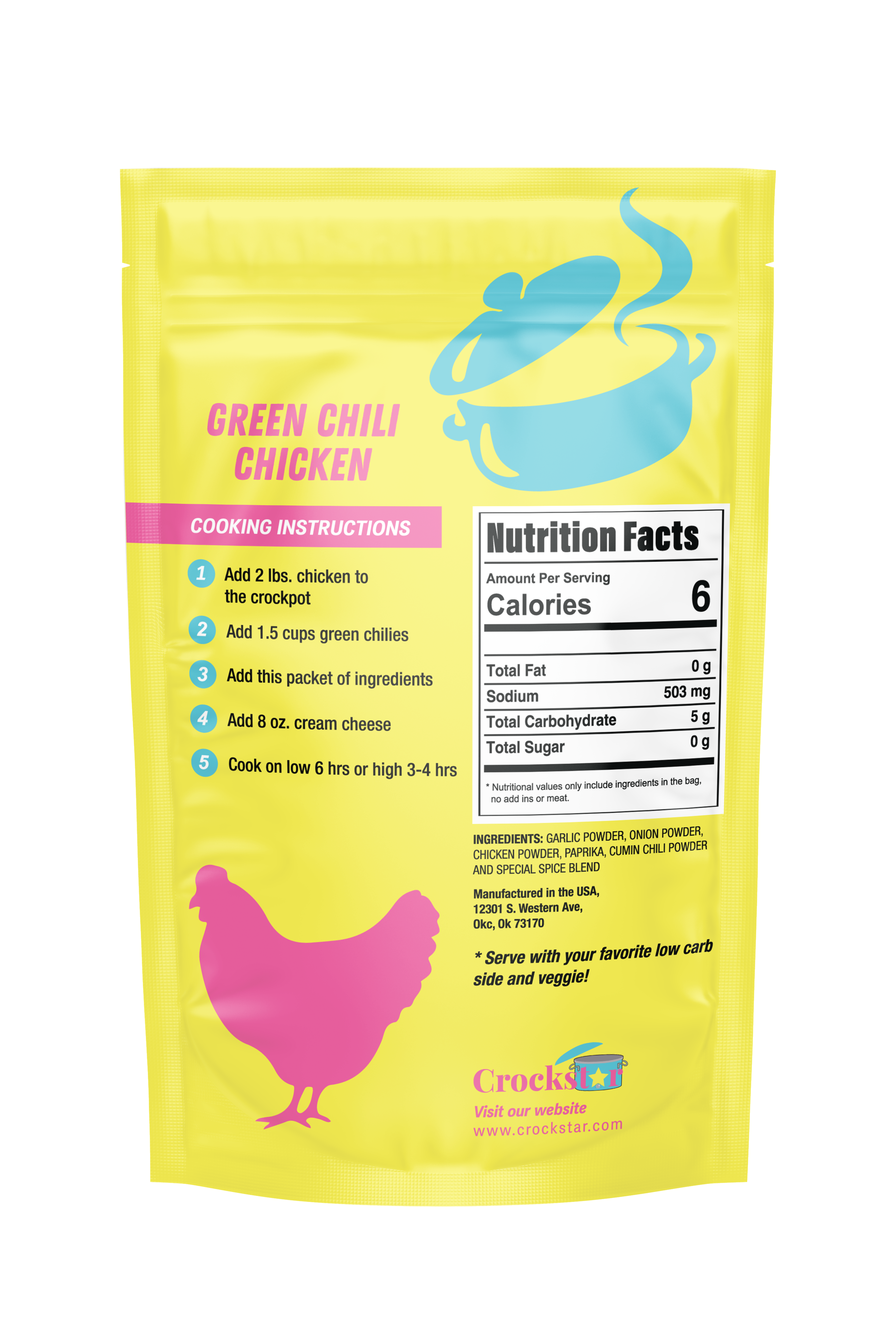 Green Chili Chicken -11- Gift/Home-Crockstar Dinner Club-Usher & Co - Women's Boutique Located in Atoka, OK and Durant, OK