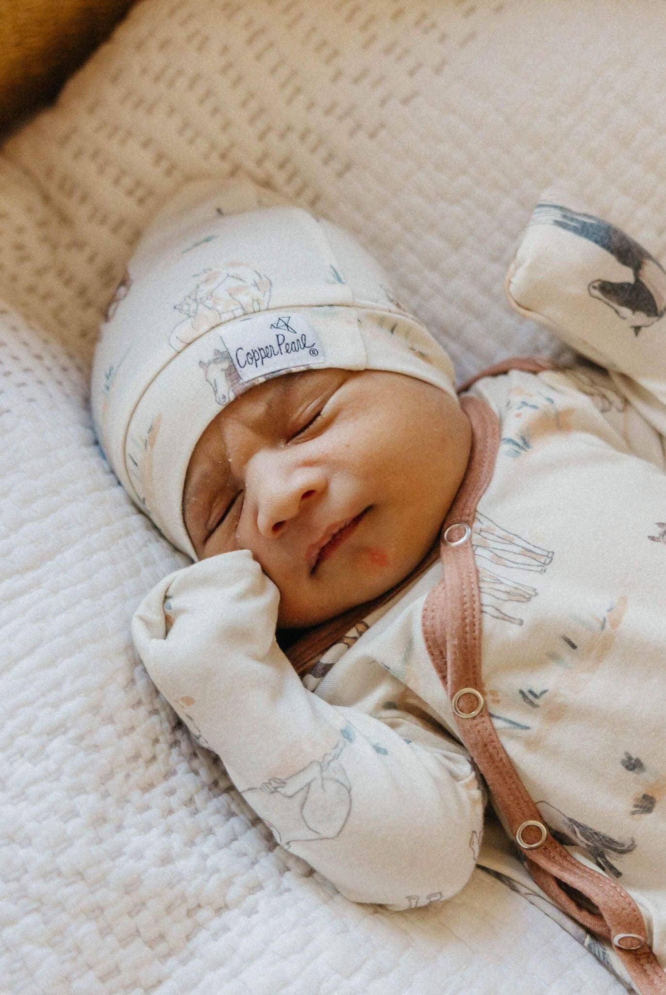 Copper Pearl: Newborn Knotted Gown - Montana-12- Baby/Kids/Men-Copper Pearl-Usher & Co - Women's Boutique Located in Atoka, OK and Durant, OK