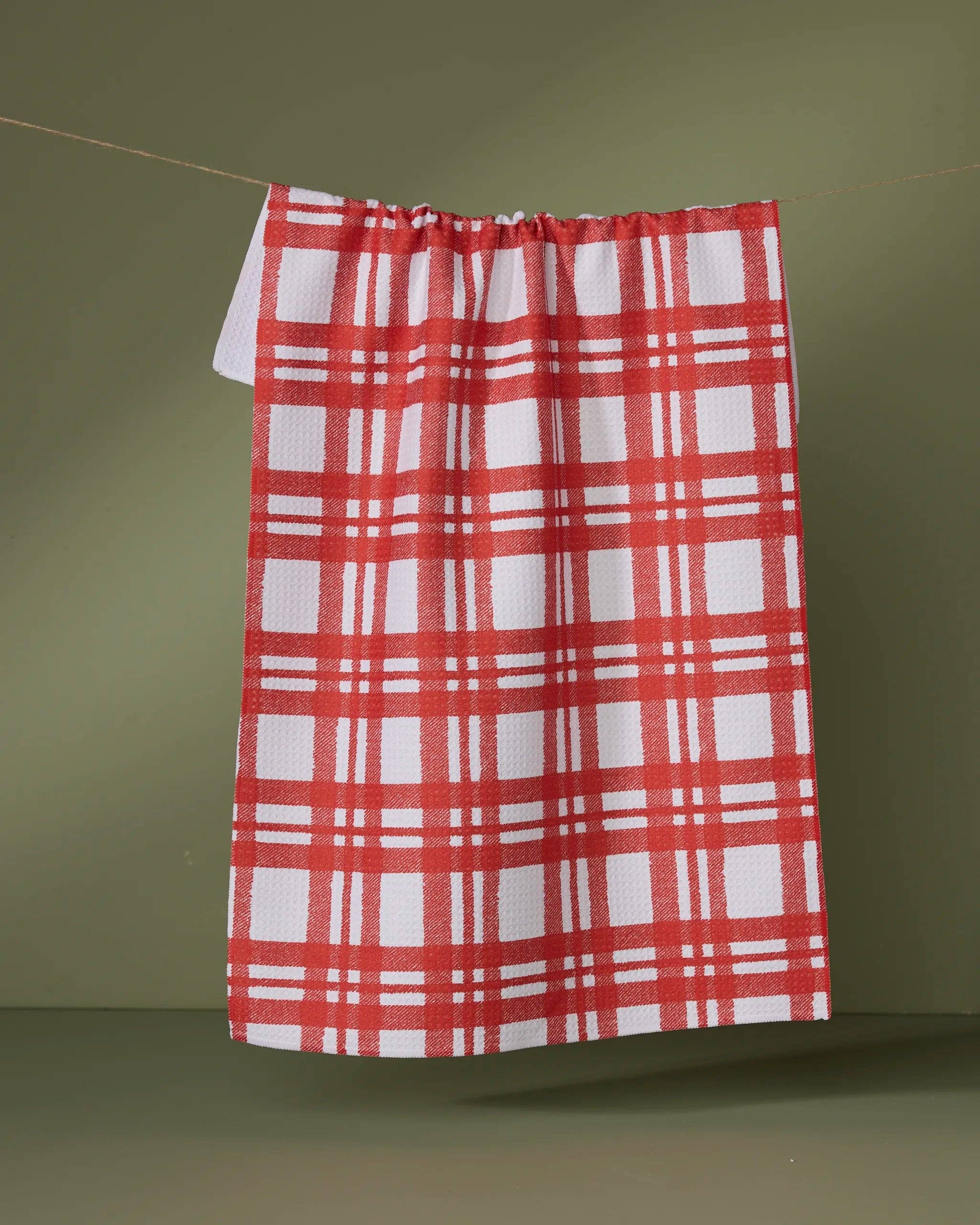 GEOMETRY: Tartan Tea Towel-11- Gift/Home-Geometry-Usher & Co - Women's Boutique Located in Atoka, OK and Durant, OK