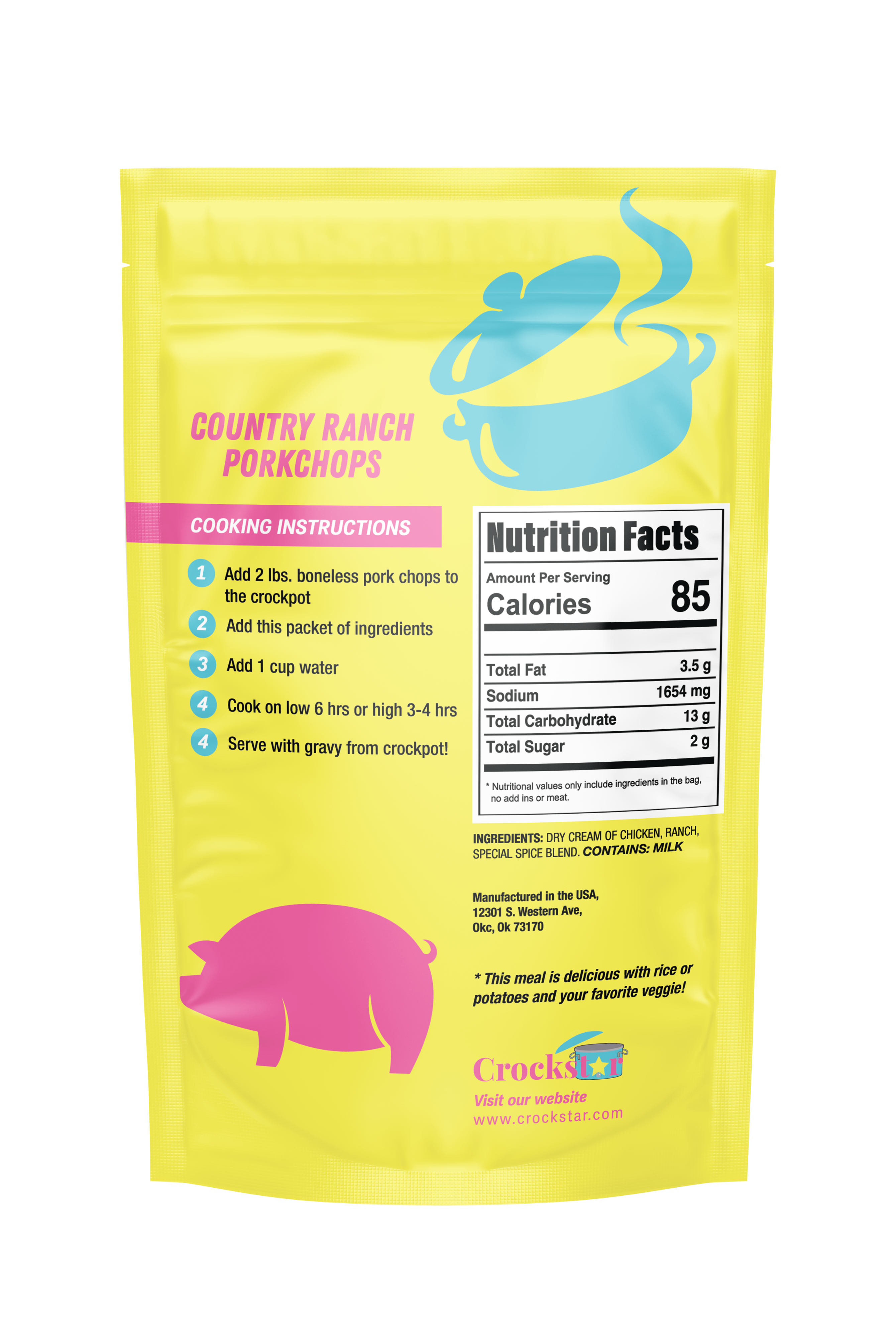 Country Ranch Porkchops -11- Gift/Home-Crockstar Dinner Club-Usher & Co - Women's Boutique Located in Atoka, OK and Durant, OK