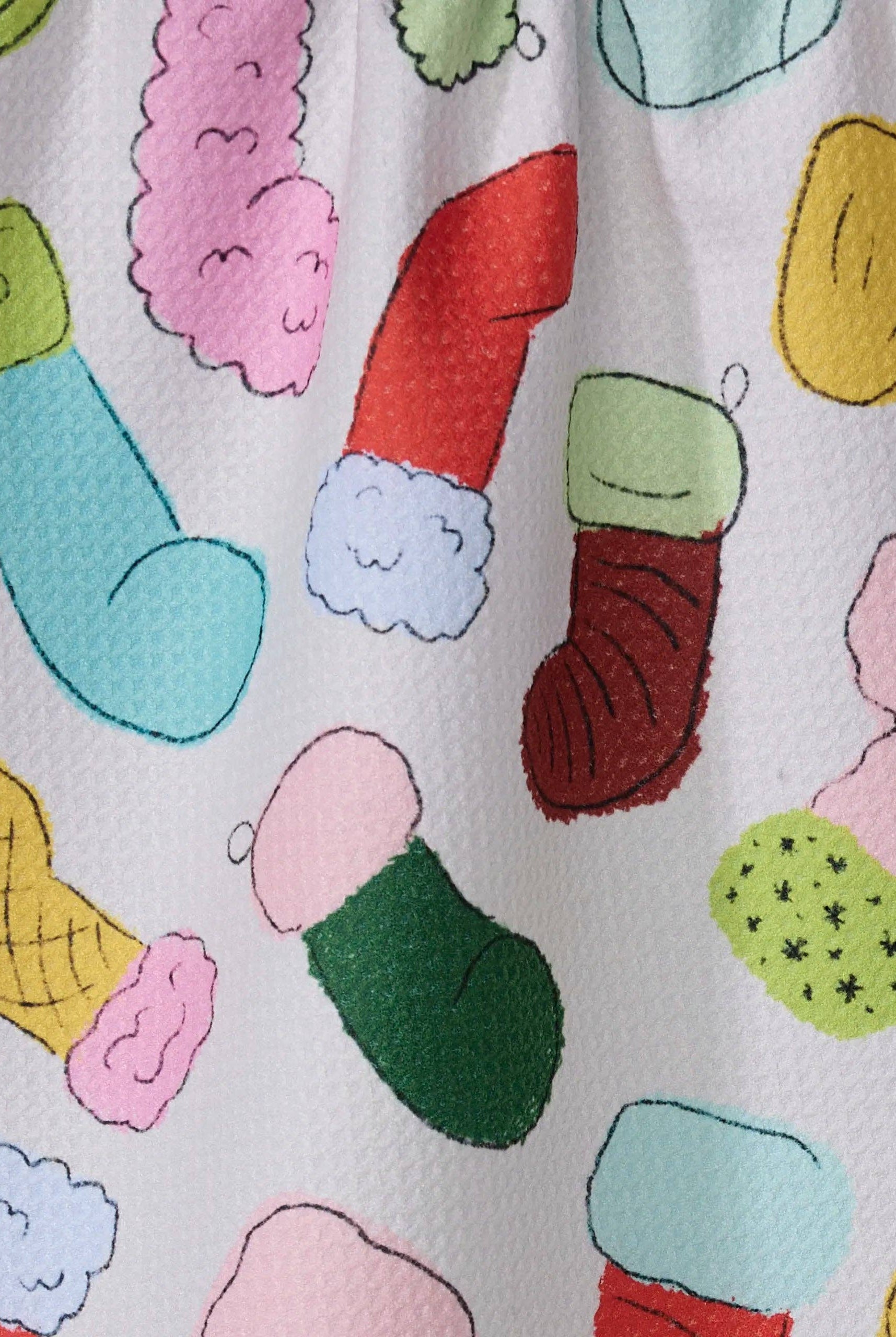 GEOMETRY: Silly Stockings Tea Towel-11- Gift/Home-Geometry-Usher & Co - Women's Boutique Located in Atoka, OK and Durant, OK