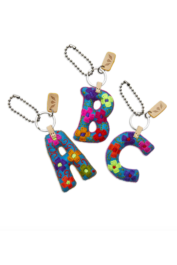 Consuela: Felt Letter Charm-Turquoise-8- Accessory-CONSUELA-Usher & Co - Women's Boutique Located in Atoka, OK and Durant, OK