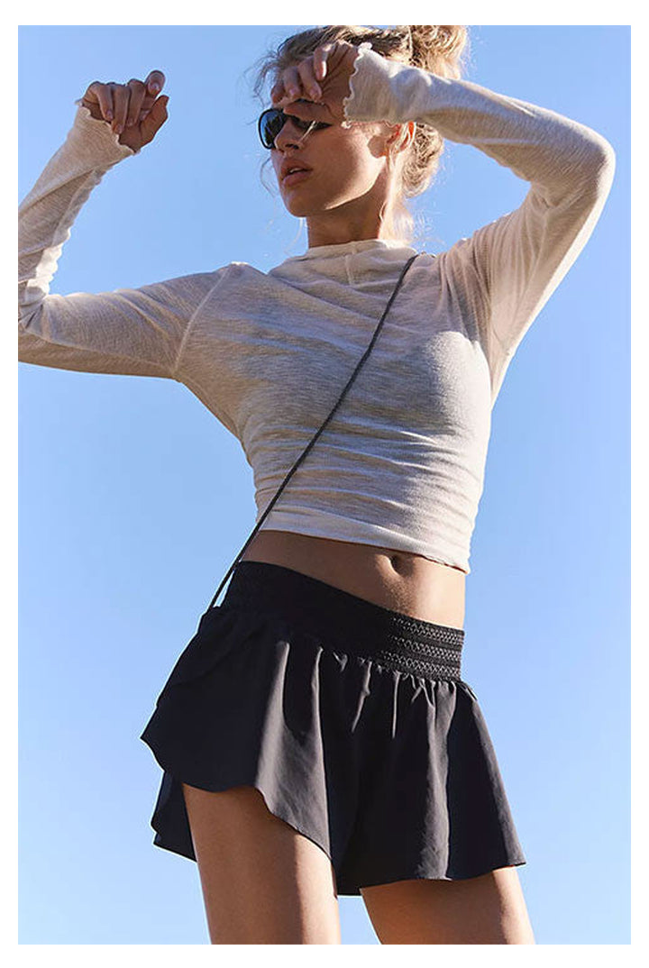Free People Movement: Element Shorts - Black-4- Bottoms-Free People Movement-Usher & Co - Women's Boutique Located in Atoka, OK and Durant, OK