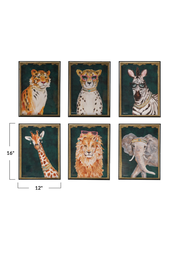 Acrylic Box Framed Wall Art-Tiger-11- Gift/Home-CREATIVE CO-OP-Usher & Co - Women's Boutique Located in Atoka, OK and Durant, OK