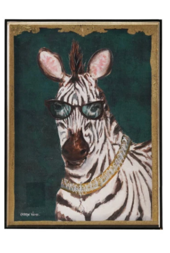 Acrylic Box Framed Wall Art-Zebra-11- Gift/Home-CREATIVE CO-OP-Usher & Co - Women's Boutique Located in Atoka, OK and Durant, OK