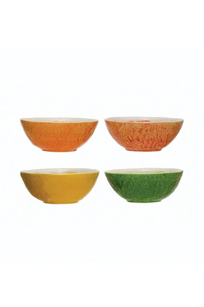 Hand-painted Ceramic Fruit Bowls-Kitchen-CREATIVE CO-OP-Usher & Co - Women's Boutique Located in Atoka, OK and Durant, OK
