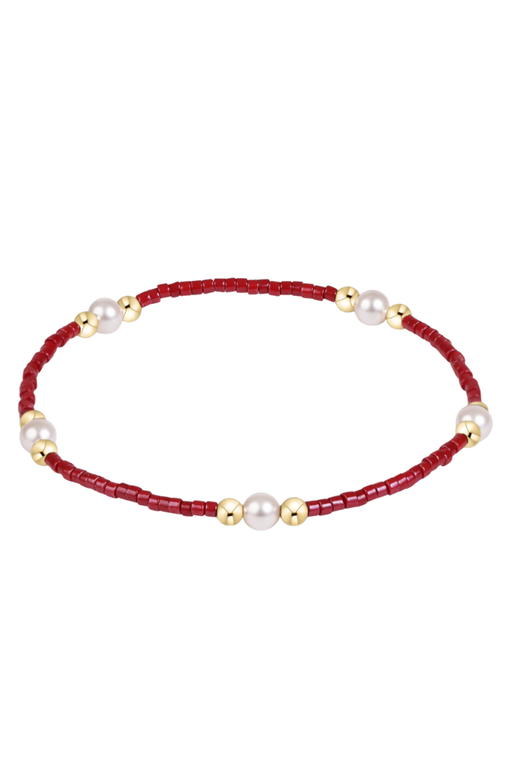 Enewton: Gameday Hope Purpose Pearl Bracelet - Maroon-7- Jewelry-ENEWTON-Usher & Co - Women's Boutique Located in Atoka, OK and Durant, OK