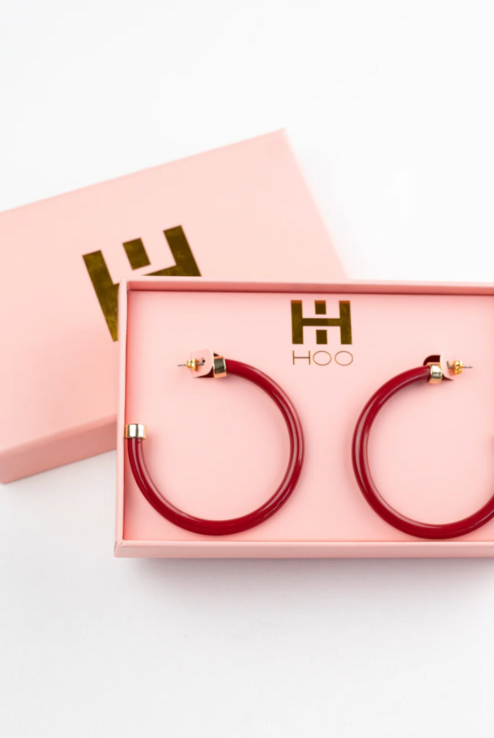 Hoo Hoops: Burgundy-14-DISTRESSED-Hoo Hoops-Usher & Co - Women's Boutique Located in Atoka, OK and Durant, OK