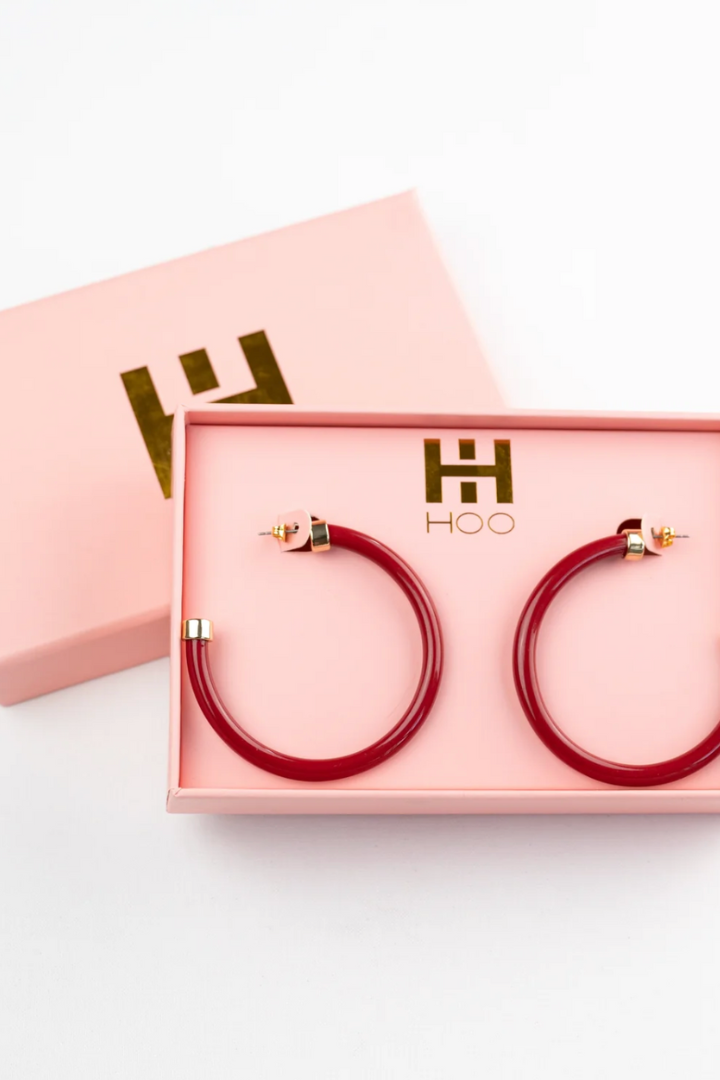 Hoo Hoops: Burgundy-14-DISTRESSED-Hoo Hoops-Usher & Co - Women's Boutique Located in Atoka, OK and Durant, OK