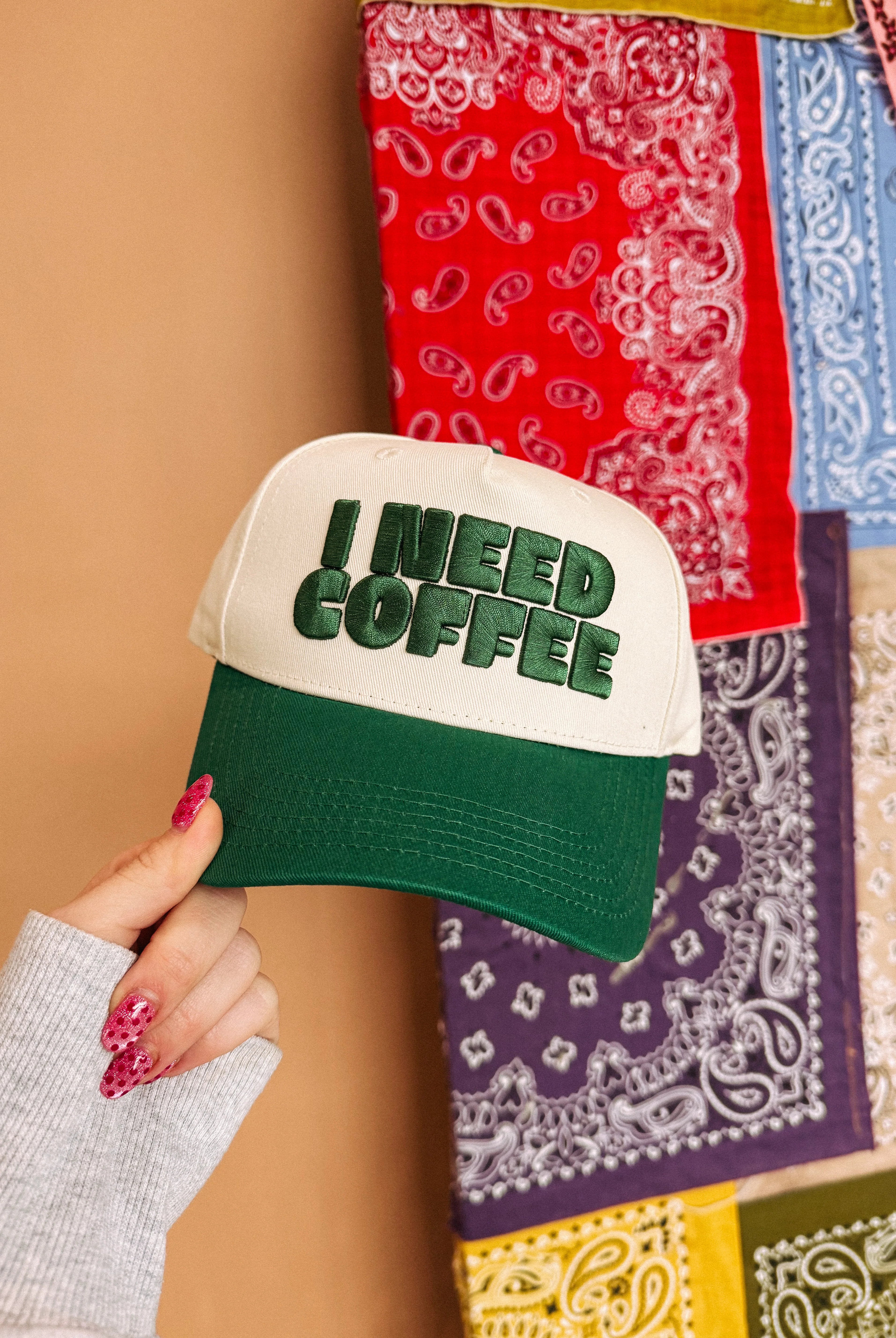 I Need Coffee Trucker Hat-8- Accessory-Etta + East-Usher & Co - Women's Boutique Located in Atoka, OK and Durant, OK