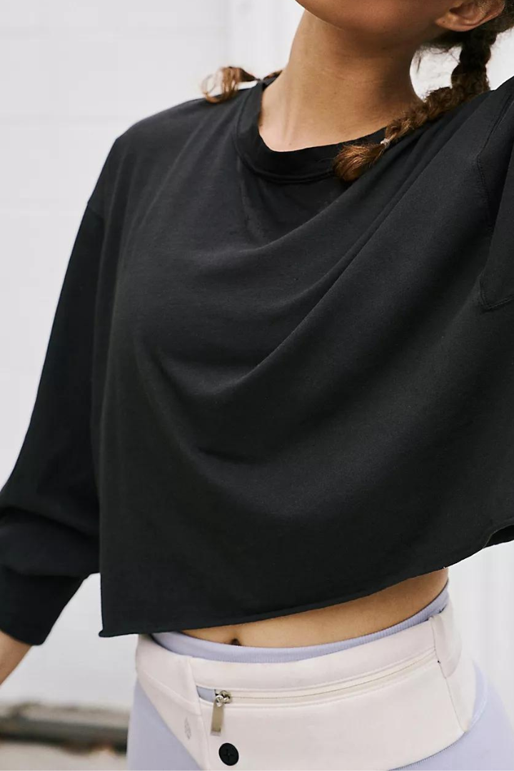 FP Movement: Inspire Layer-Black-1- Tops-Free People Movement-Usher & Co - Women's Boutique Located in Atoka, OK and Durant, OK