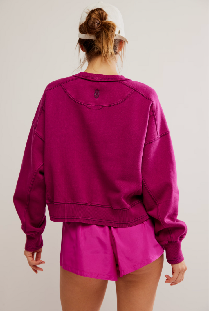 FP Movement: Intercept Pullover-Berry Blitz-1- Tops-Free People Movement-Usher & Co - Women's Boutique Located in Atoka, OK and Durant, OK