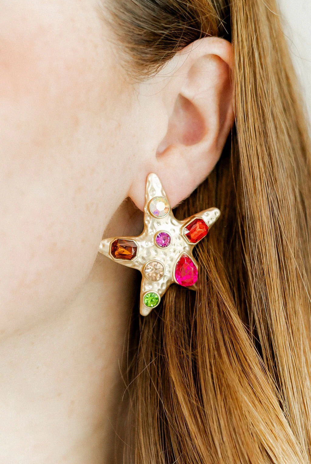 Karis Starfish Statement Earrings-7- Jewelry-Linny Co-Usher & Co - Women's Boutique Located in Atoka, OK and Durant, OK