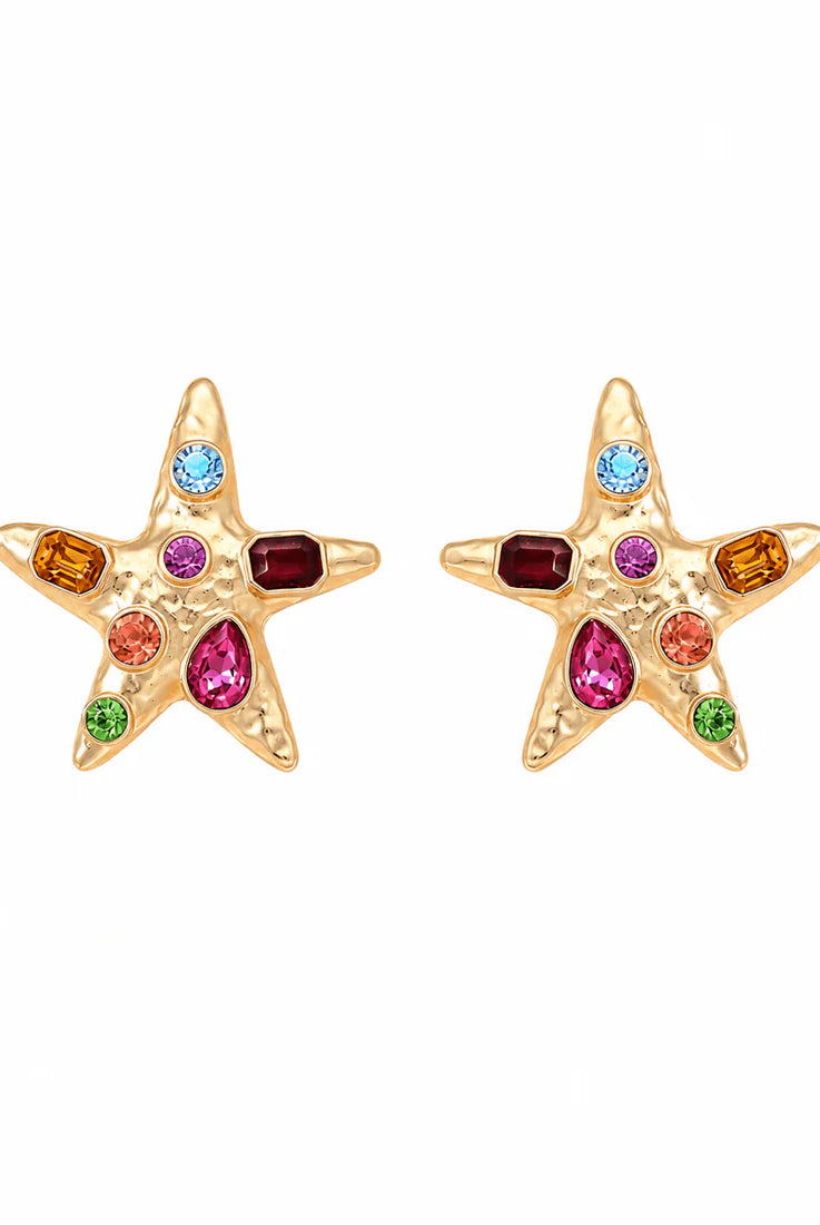 Karis Starfish Statement Earrings-7- Jewelry-Linny Co-Usher & Co - Women's Boutique Located in Atoka, OK and Durant, OK