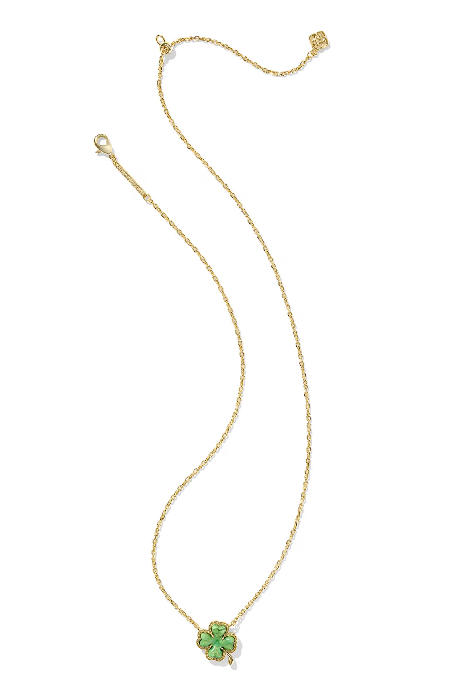 Kendra Scott: Clover Necklace-Gold-7- Jewelry-Kendra Scott-Usher & Co - Women's Boutique Located in Atoka, OK and Durant, OK