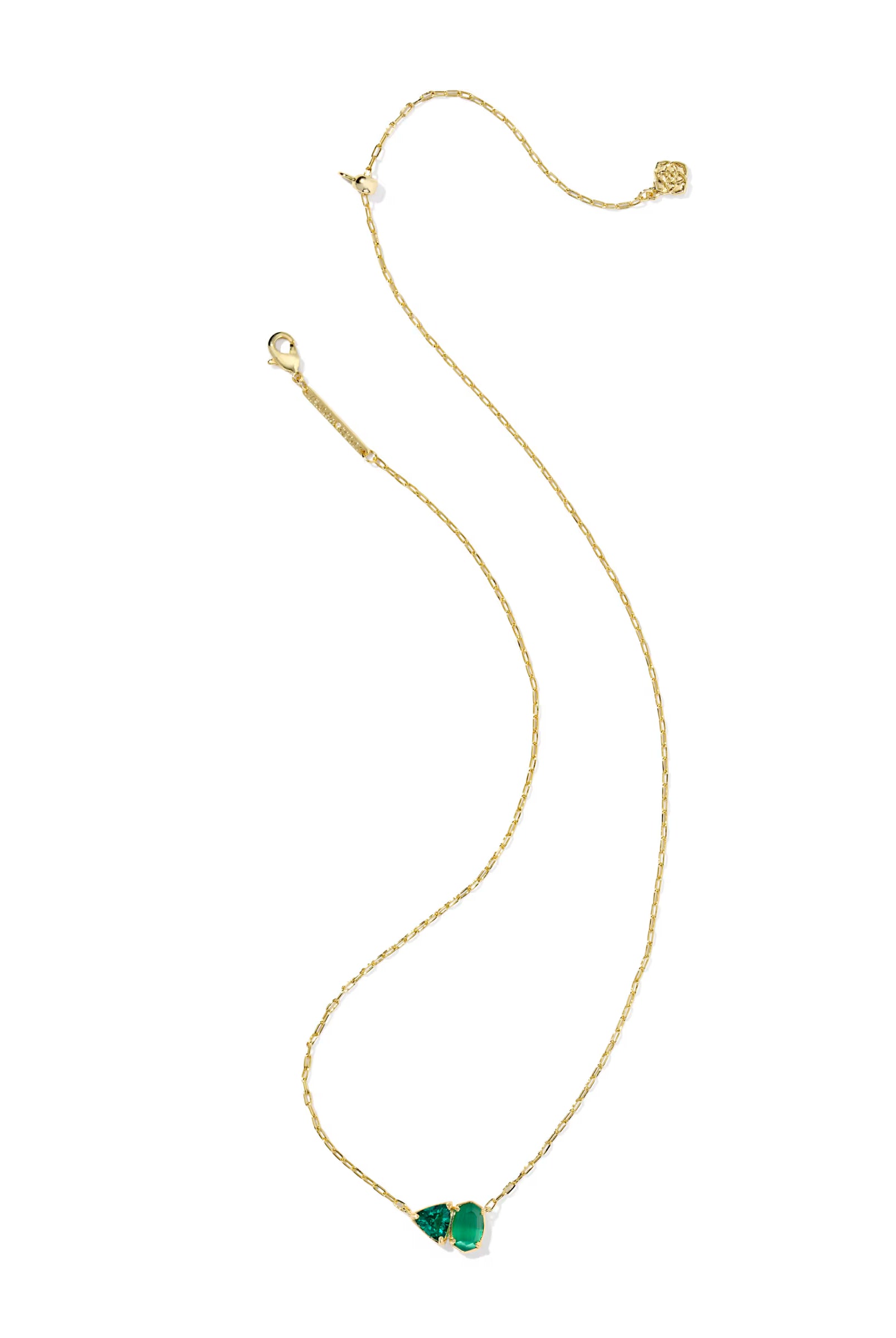 Kendra Scott: Tatum Necklace-Gold Dark Green Mix-7- Jewelry-Kendra Scott-Usher & Co - Women's Boutique Located in Atoka, OK and Durant, OK