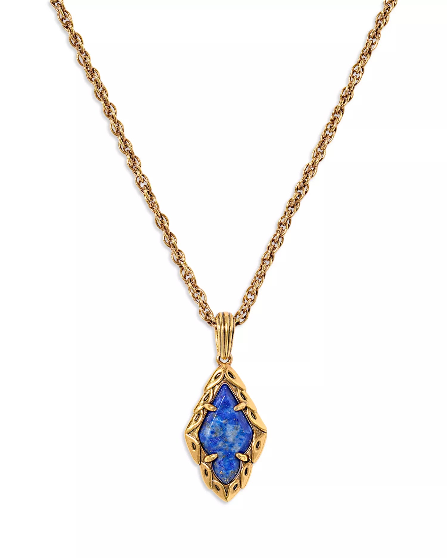 KENDRA SCOTT: Adeline Necklace-Vintage Gold Blue Lapis-7- Jewelry-Kendra Scott-Usher & Co - Women's Boutique Located in Atoka, OK and Durant, OK