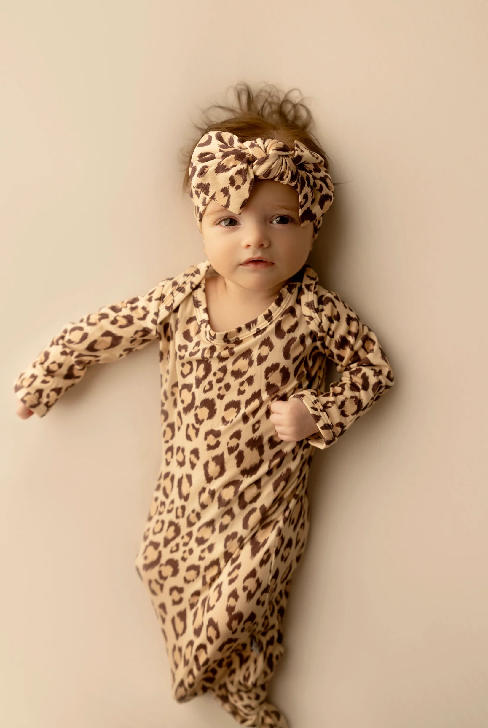 Goosies: Knotted Gown-Leopard-12- Baby/Kids/Men-Goosies-Usher & Co - Women's Boutique Located in Atoka, OK and Durant, OK