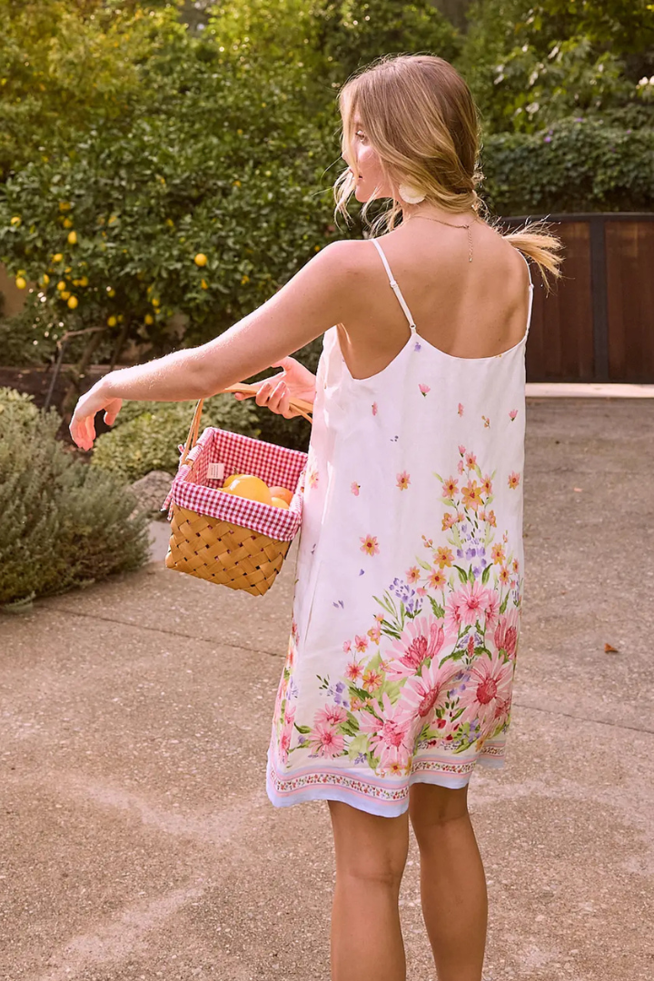 Mabel Floral Dress-6- Dress/Romp/Jump-Skies Are Blue-Usher & Co - Women's Boutique Located in Atoka, OK and Durant, OK