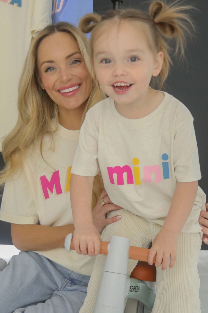 Mini Rainbow Tee-14-DISTRESSED-Friday+Saturday-Usher & Co - Women's Boutique Located in Atoka, OK and Durant, OK