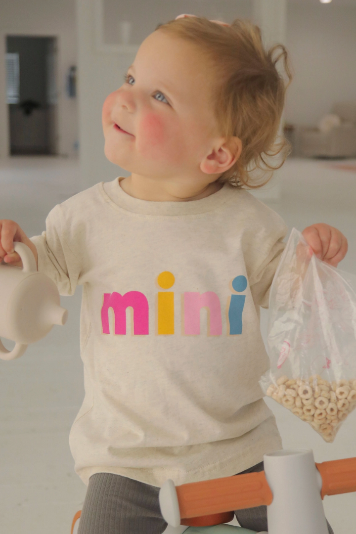 Mini Rainbow Tee-14-DISTRESSED-Friday+Saturday-Usher & Co - Women's Boutique Located in Atoka, OK and Durant, OK