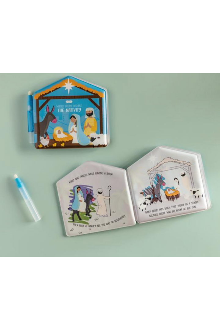 Nativity Water Wizard Book-12- Baby/Kids/Men-MUD PIE-Usher & Co - Women's Boutique Located in Atoka, OK and Durant, OK