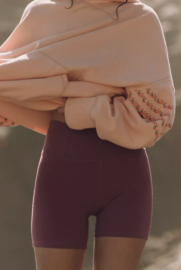 FP Movement: Never Better Biker Short-Clove-14-DISTRESSED-Free People Movement-Usher & Co - Women's Boutique Located in Atoka, OK and Durant, OK