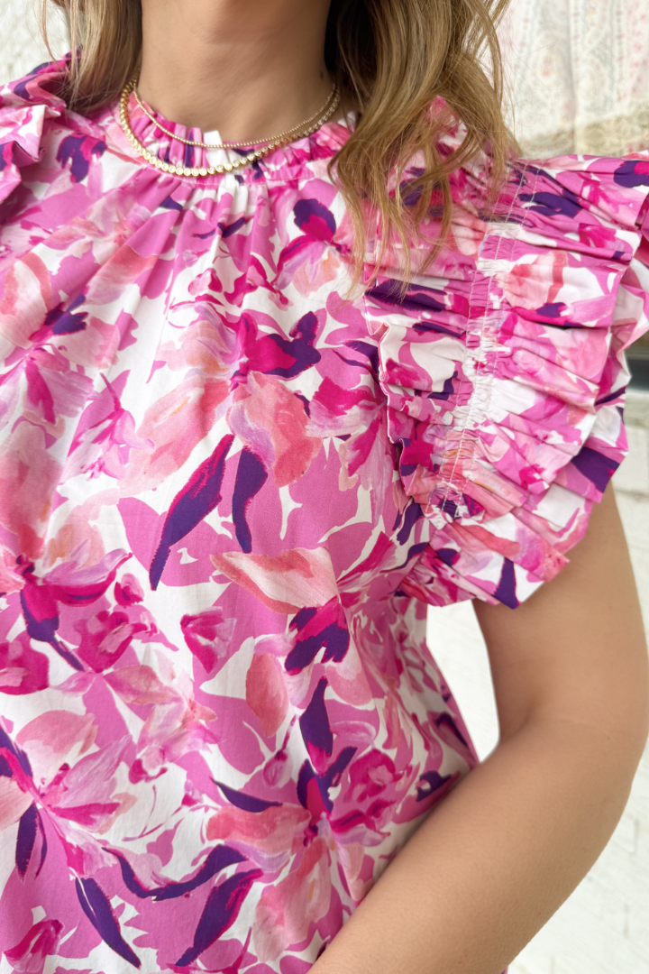 Nina Blouse-14-DISTRESSED-ENTRO-Usher & Co - Women's Boutique Located in Atoka, OK and Durant, OK