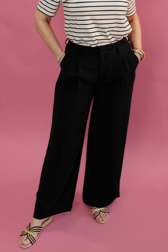 Lacy Pants-Black-Pants-THREAD AND SUPPLY-Usher & Co - Women's Boutique Located in Atoka, OK and Durant, OK