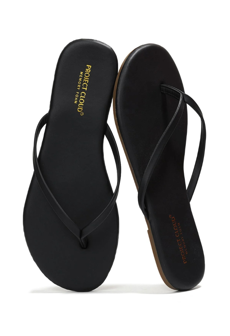 Project Cloud: Fountains Flip Flops-Black-Project Cloud-Usher & Co - Women's Boutique Located in Atoka, OK and Durant, OK
