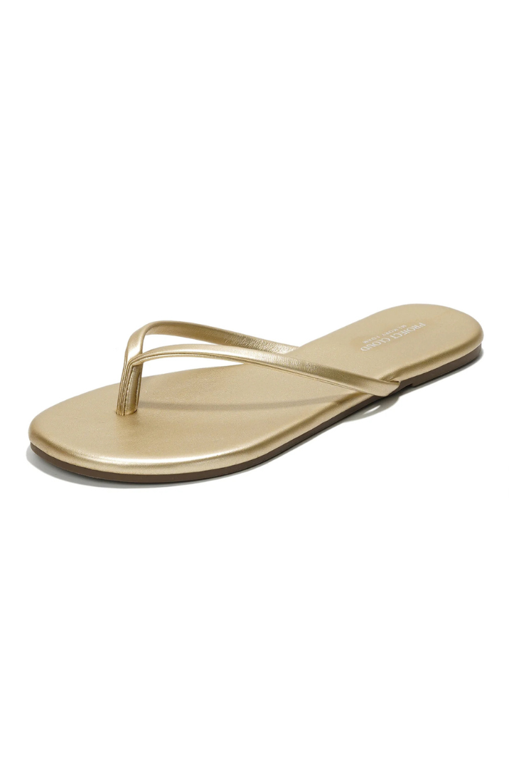 Project Cloud: Fountains Flip Flops-Gold-9- Shoes-Project Cloud-Usher & Co - Women's Boutique Located in Atoka, OK and Durant, OK