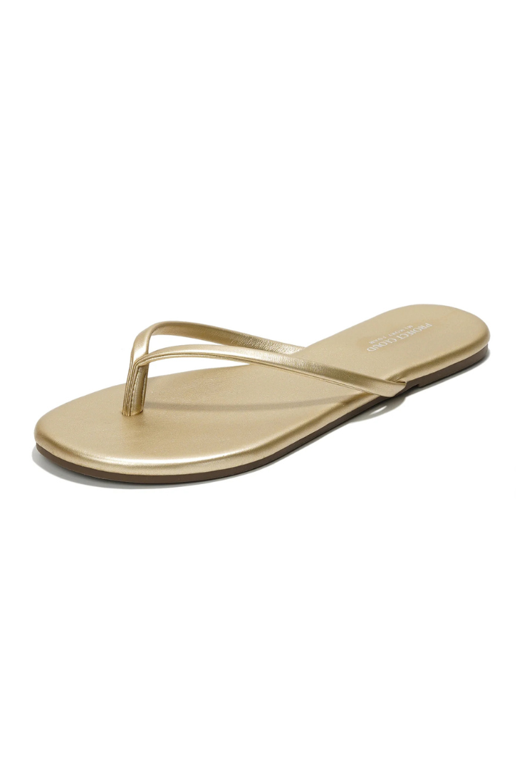 Project Cloud: Fountains Flip Flops-Gold-9- Shoes-Project Cloud-Usher & Co - Women's Boutique Located in Atoka, OK and Durant, OK