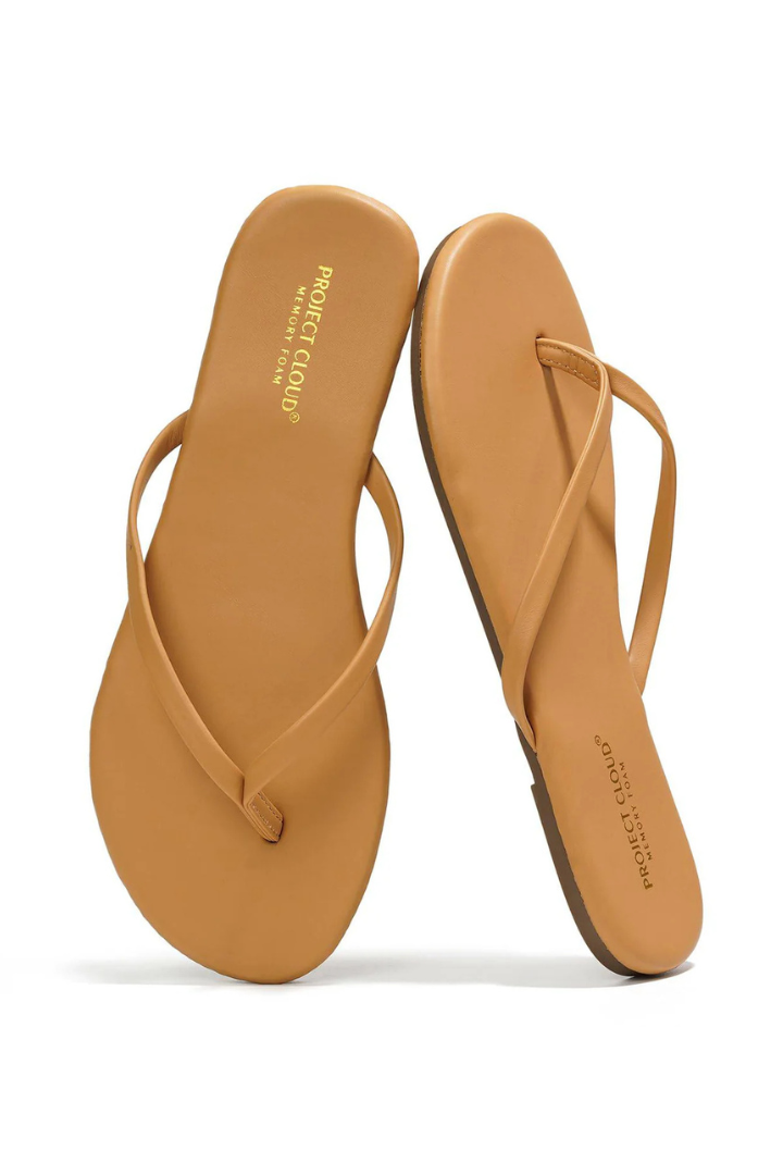 Project Cloud: Fountains Flip Flops-Tan-9- Shoes-Project Cloud-Usher & Co - Women's Boutique Located in Atoka, OK and Durant, OK